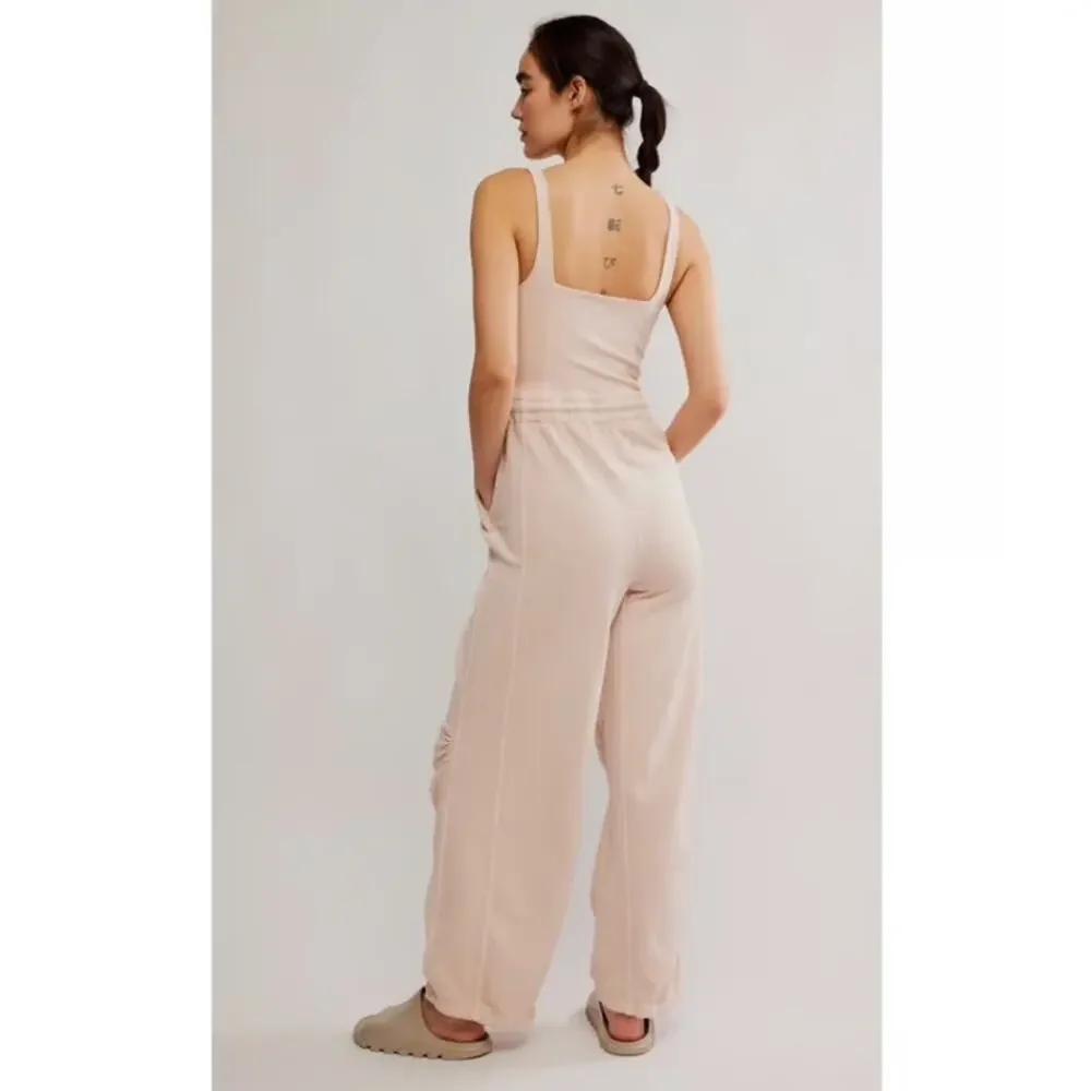 Free People Movement In Bound Athletic Romper In Blush Pink Women’s Size Medium - Picture 3 of 14